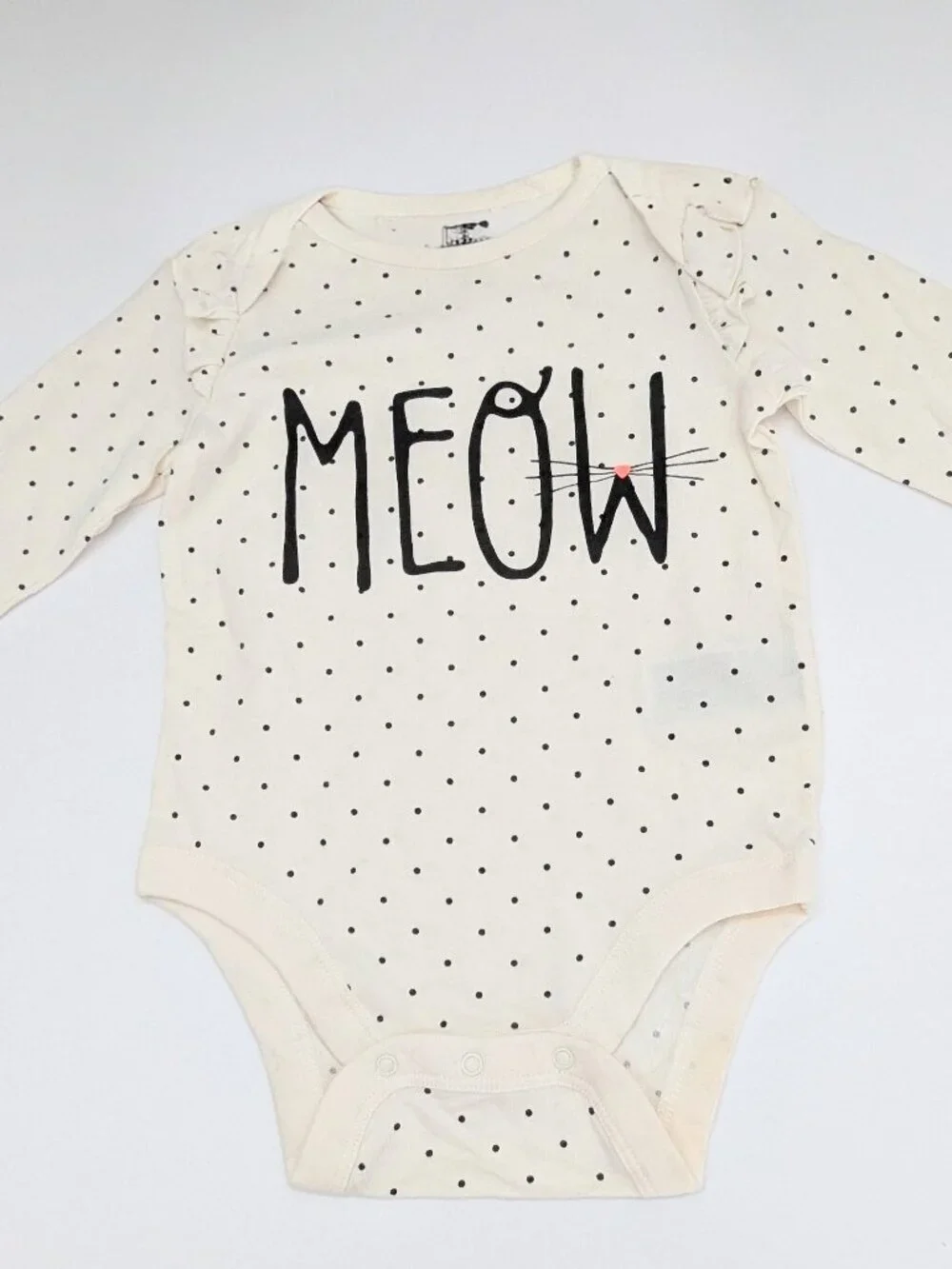 GAP Baby (12-18 Months) Cream/Black Polka Dot 